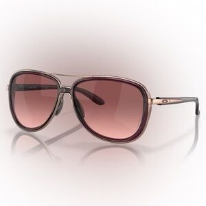 Oakley burgundy Split Time Aviator Sunglasses